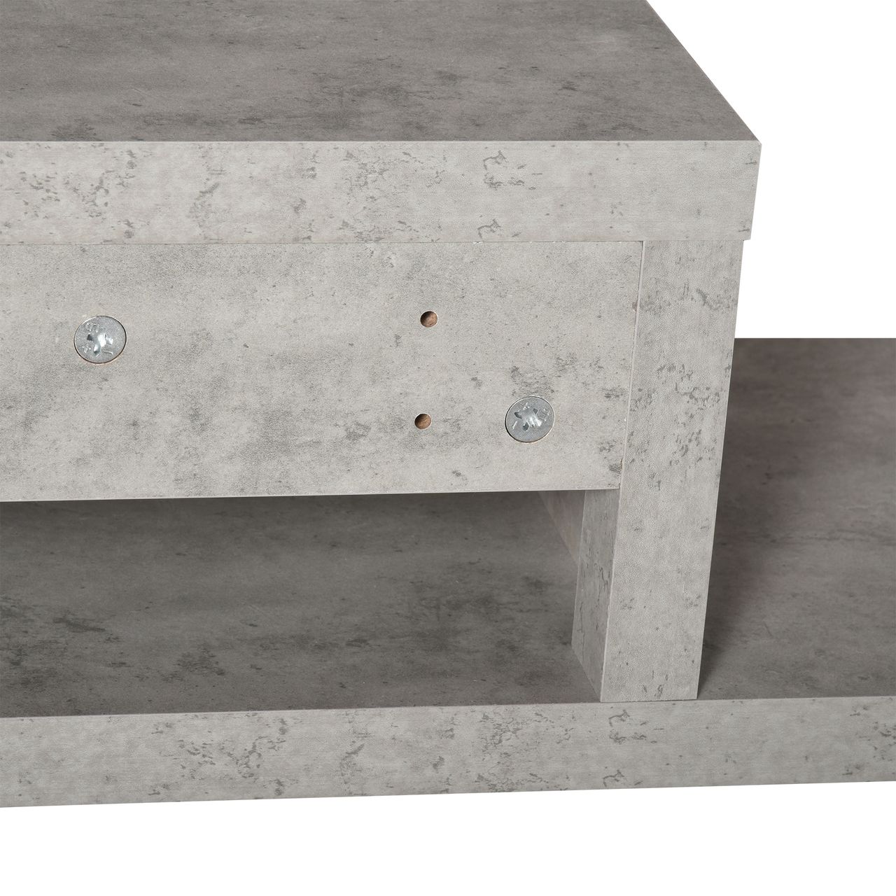 HOMCOM TV Hängeschrank Lowboard Hängeboard Fernsehschrank Spanplatte Zementgrau