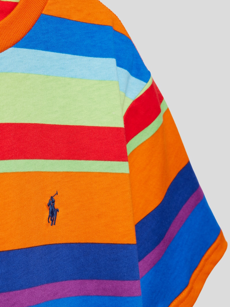 T-Shirt aus Baumwolle mit in orange