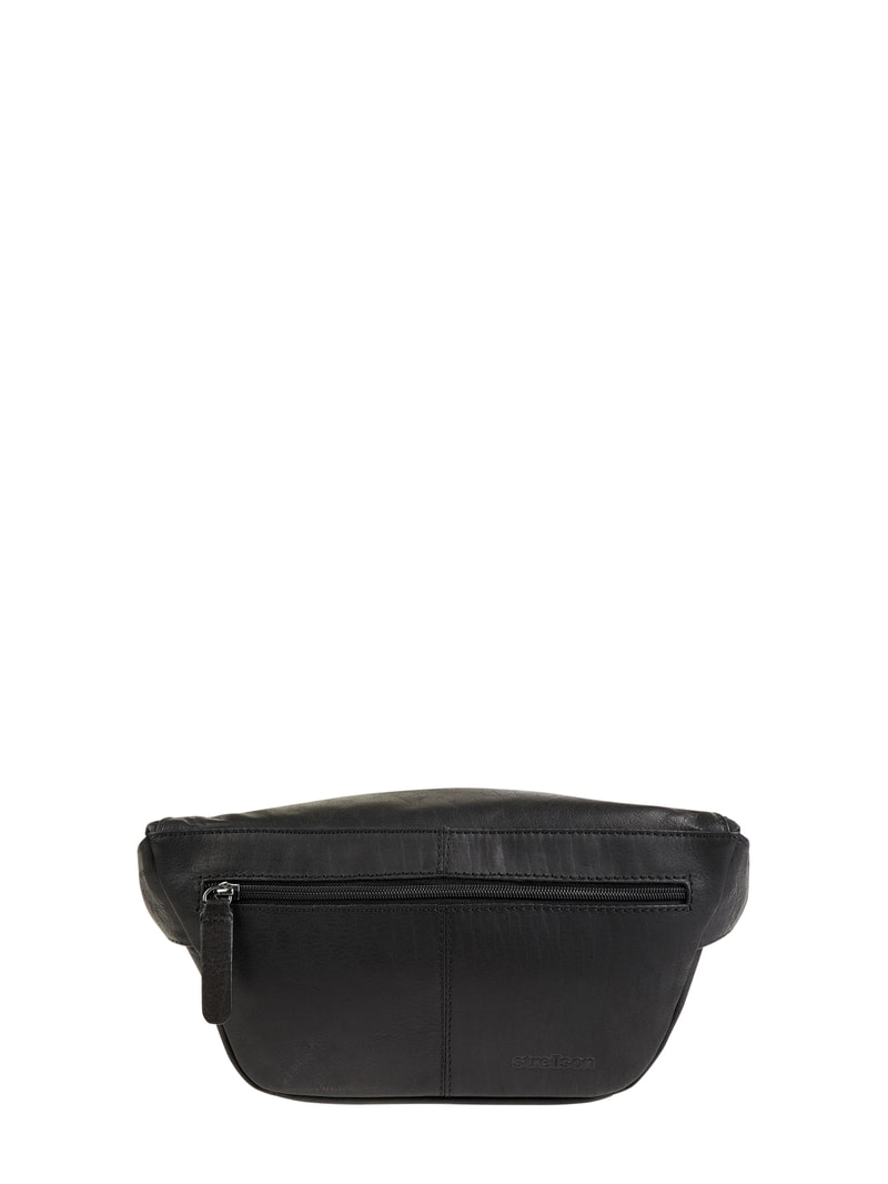 Bauchtasche aus Leder Modell 'Hyde Park' in schwarz