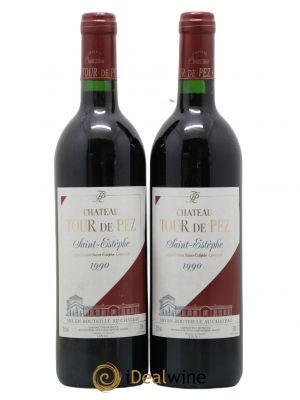 Château Tour de Pez Cru Bourgeois  1990 - Lot de 2 Bouteilles