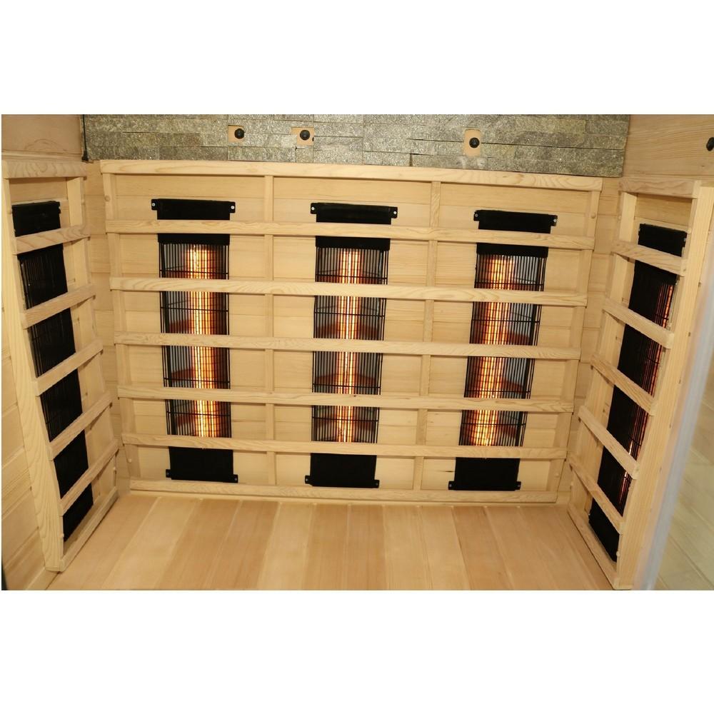 Dewello Infrarotkabine Infrarotsauna MILTON 135cm x105cm x 190cm Vollspektrum
