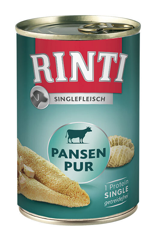 RINTI Hundenassfutter RINTI Singlefleisch 12x400g Pansen pur