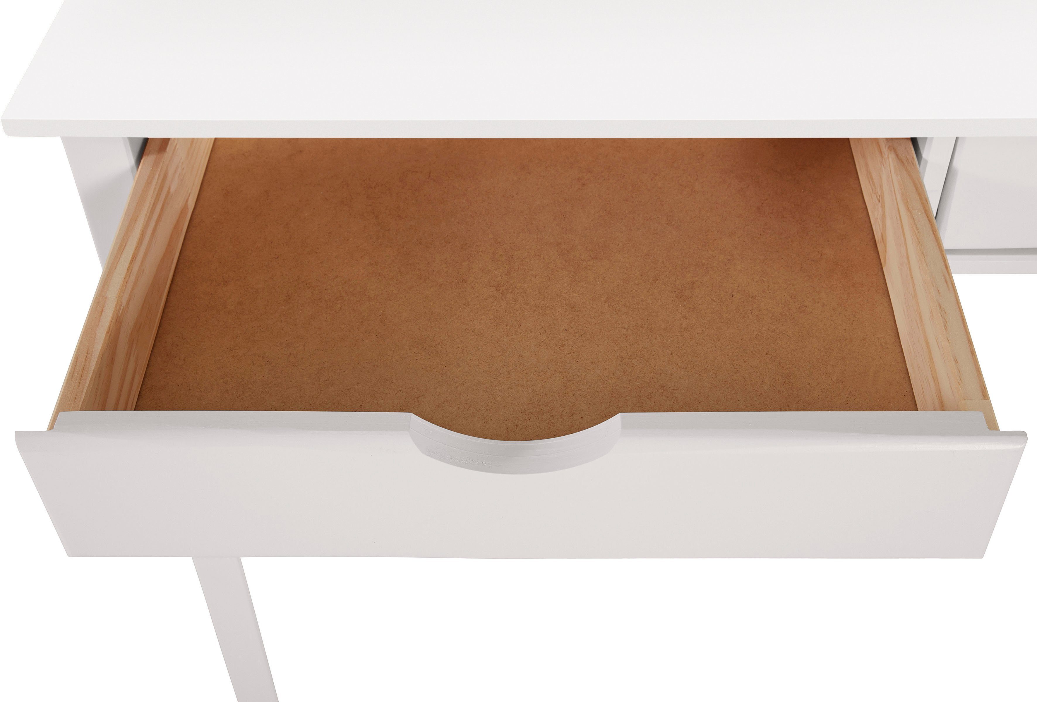 INOSIGN Schreibtisch Gava, Kiefernholz, Griffmulden, unterschiedliche Farbvarianten, Breite 100cm