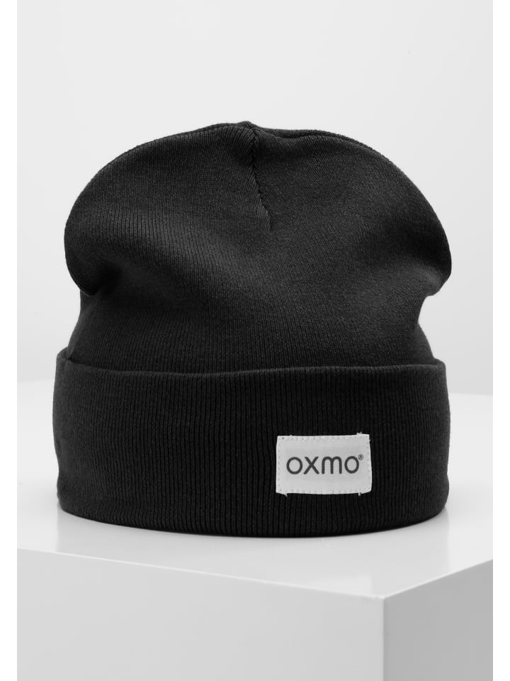 Oxmo Beanie OXBiene 21300548-ME Strickmütze mit Logobadge in Schwarz günstig kaufen onesize