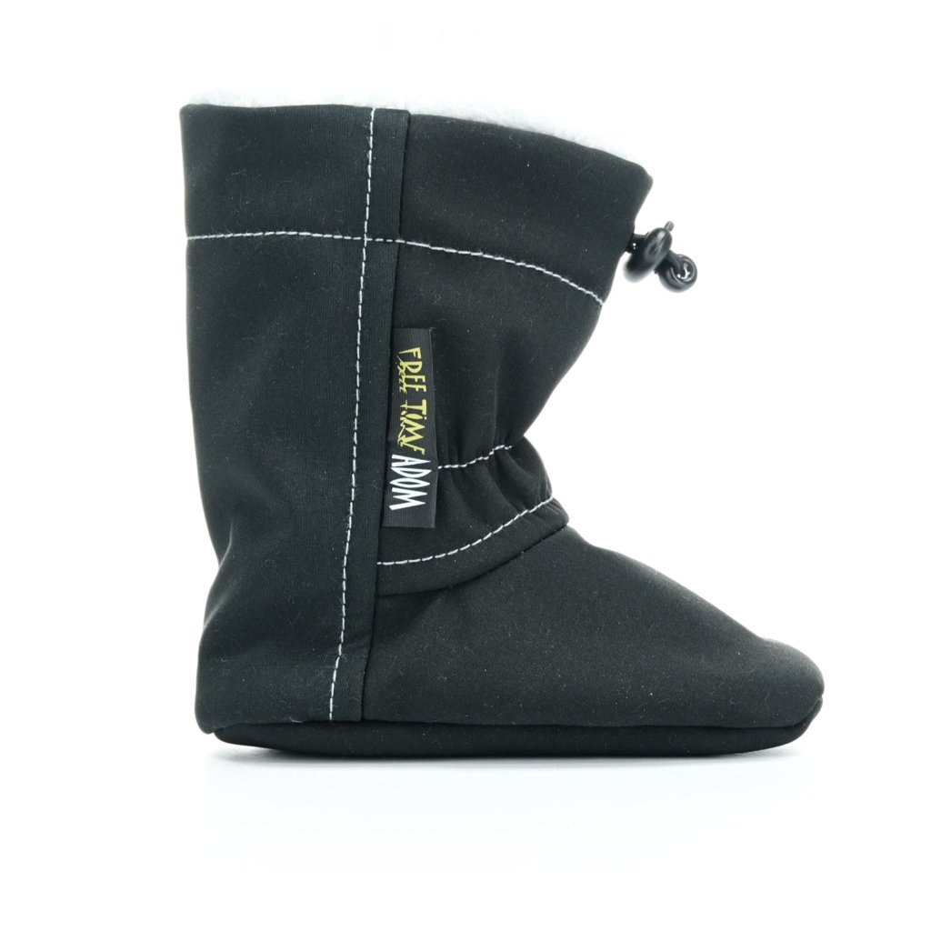 Adom Gefütterte Softshell-Schuhe schwarz mit hellem Fell