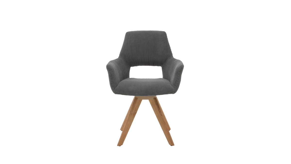Interliving Schalensessel 5605 Cord Anthrazit