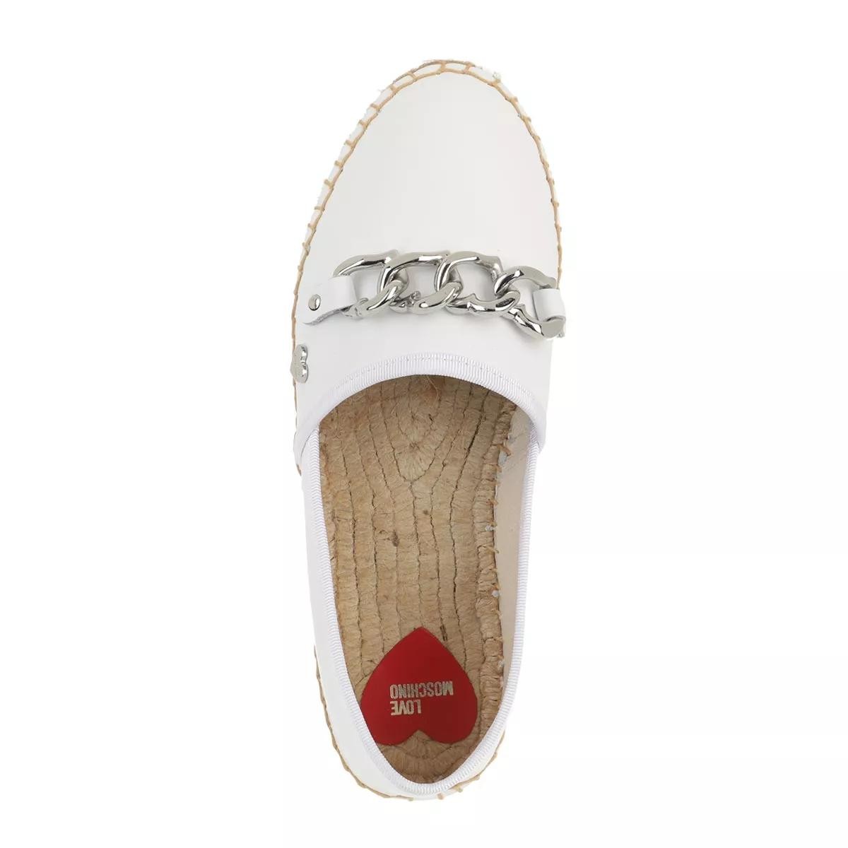 MOSCHINO Komfort Slipper weiss Espadrille