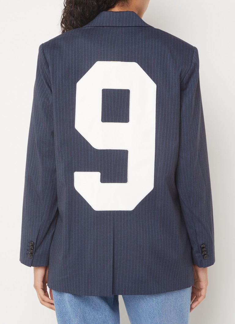 Colorful Rebel Jesra blazer with pinstripe and back print
