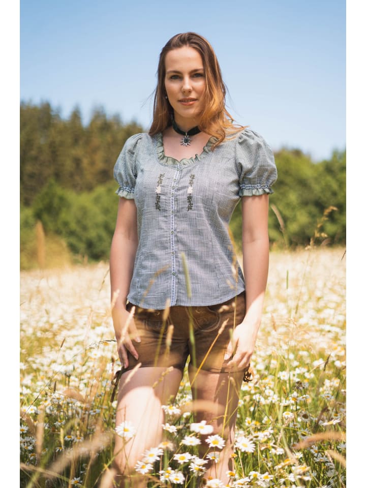 OS-Trachten Trachtenbluse Twede in trachtengrün günstig kaufen 50