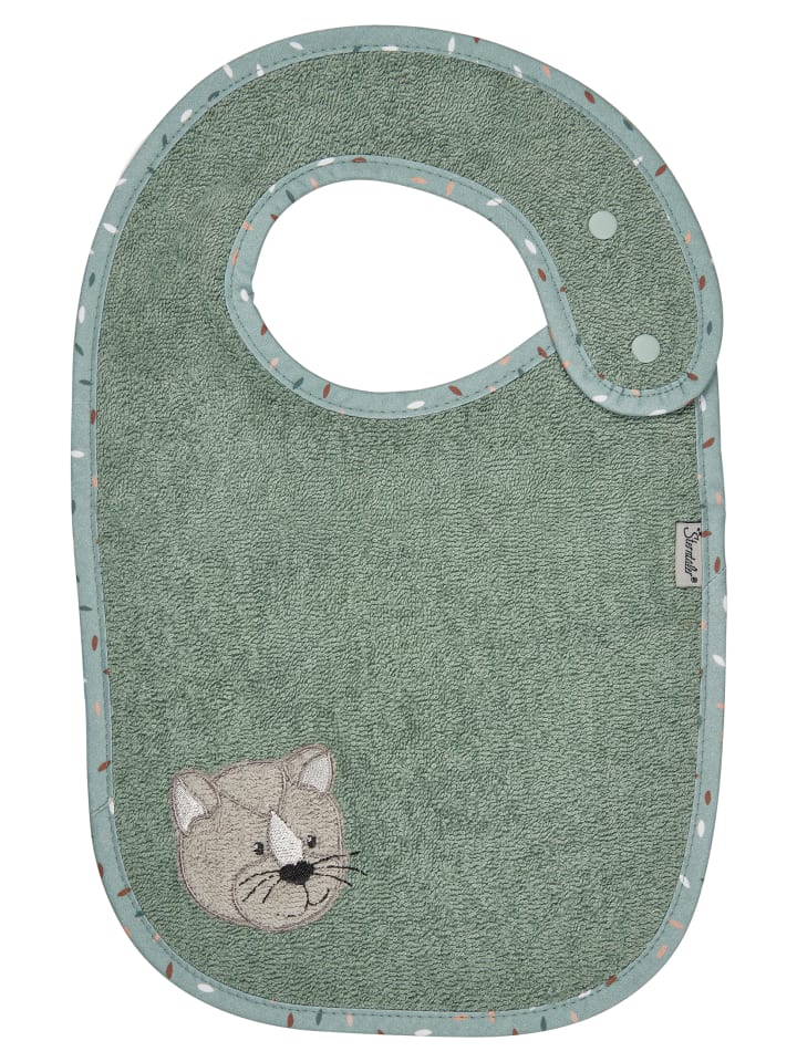 Sterntaler Lätzchen Druckknopf KATZE Lilly in sattes grün günstig kaufen onesize