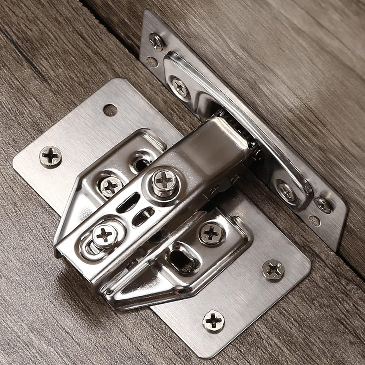 Olotos Möbelbeschlag Scharniere Scharnier Schrankscharniere Küchenschrank Türscharniere (8 St), reparaturset Reparaturplatten mit Schrauben für Schrank Möbel Fenster