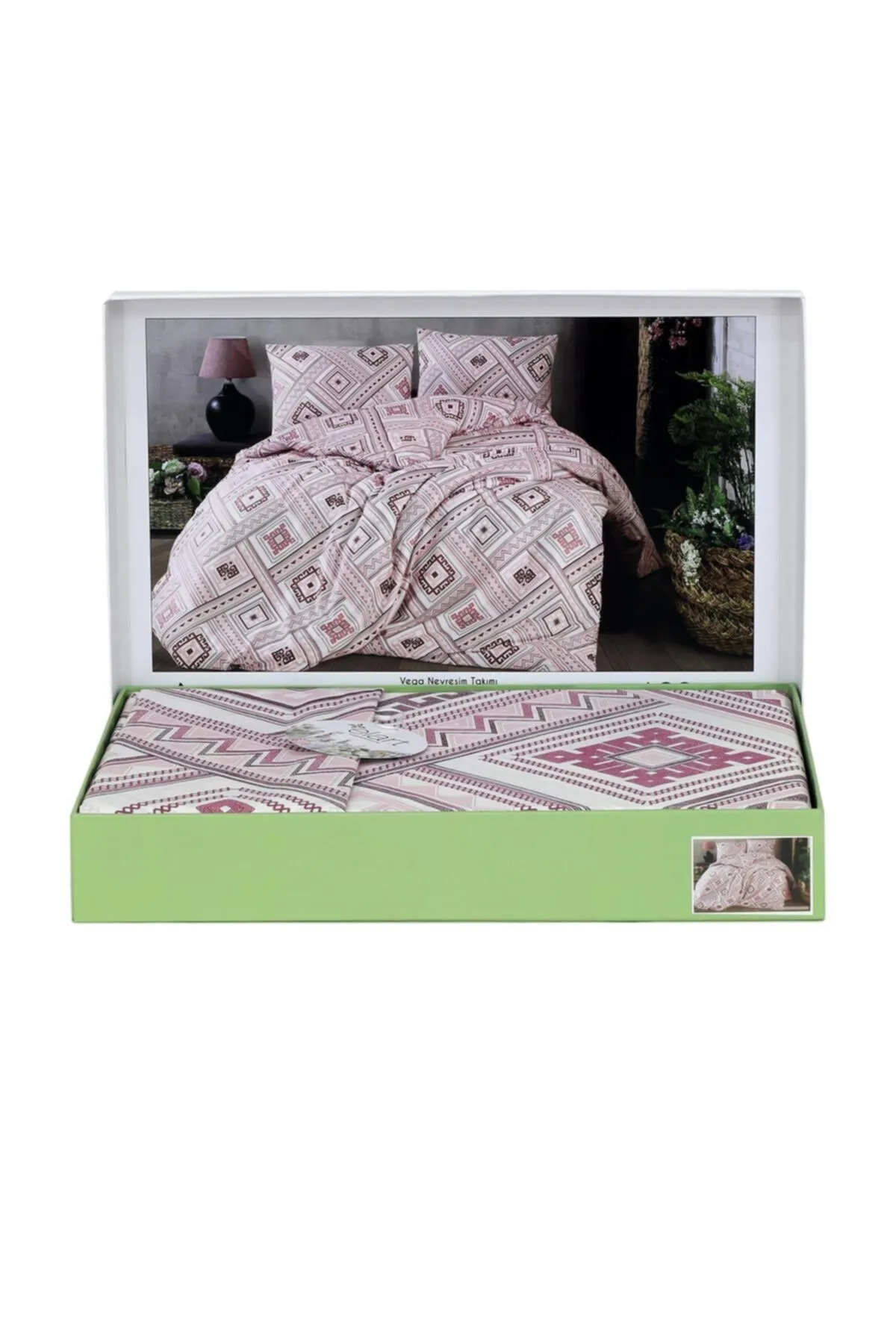 Elart  Star Dust Bettbezug-Set für Einzelbett, 100 % natürliche Baumwolle, Ranforce, 3-teilig, Pflaume