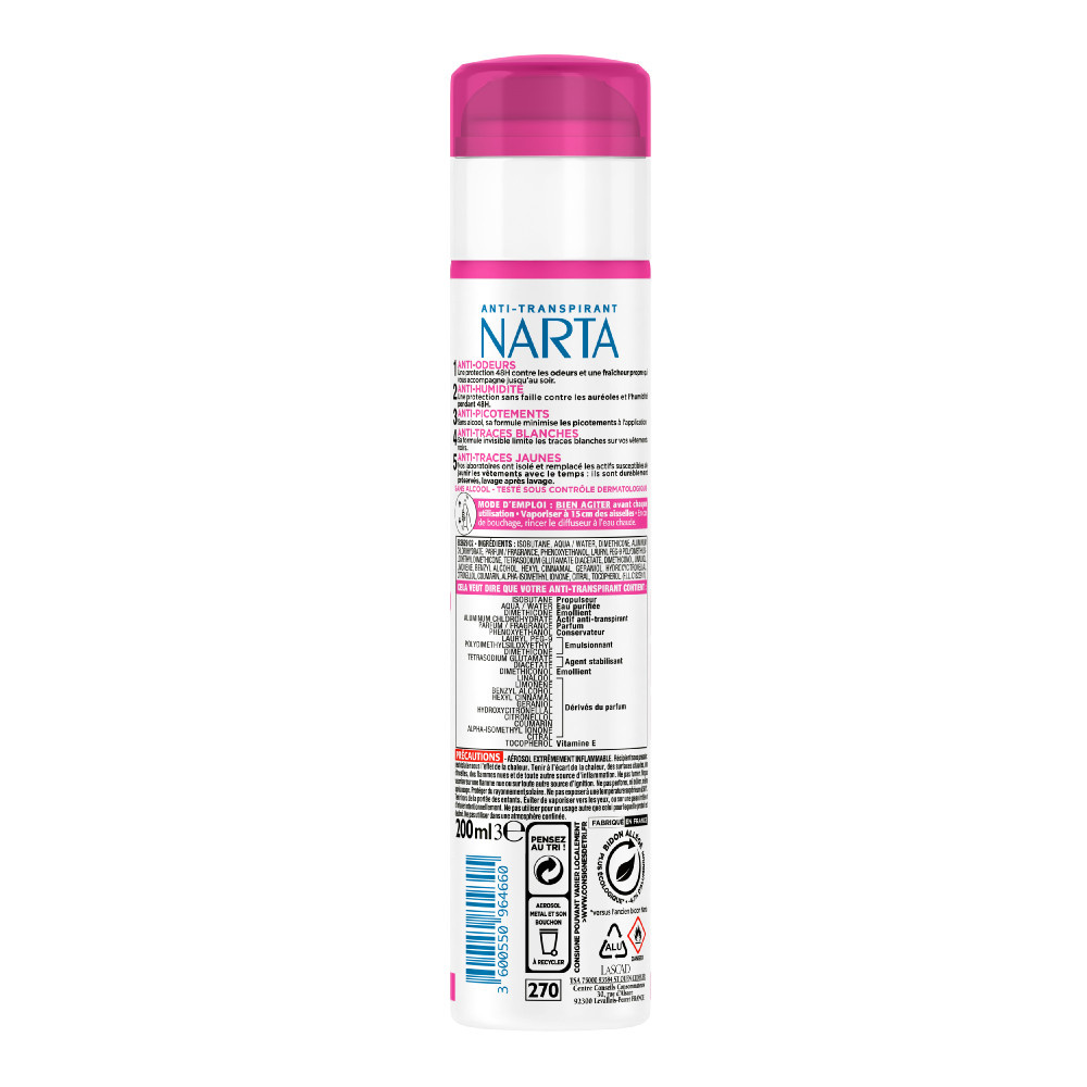 NARTA Narta Protection Déodorant Spray Anti-transpirant 5-en-1