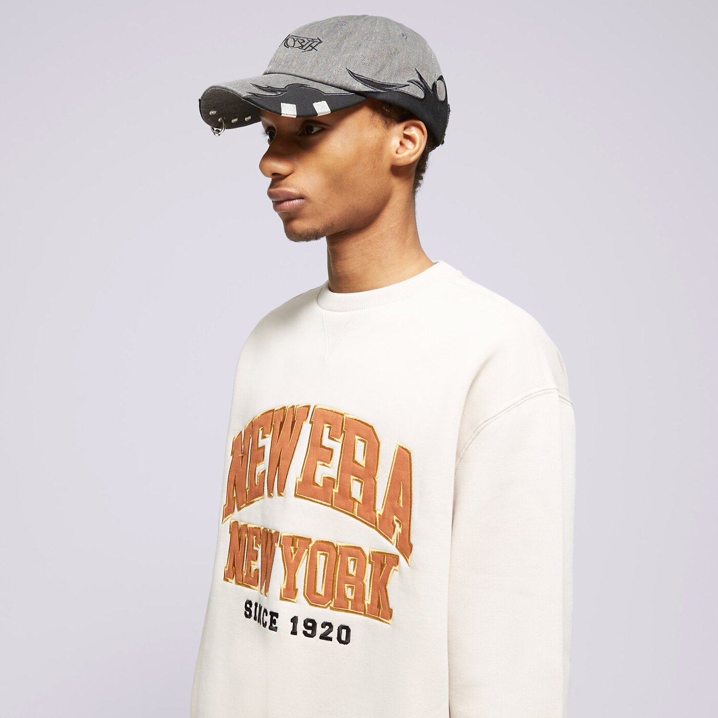 NEW ERA SWEATSHIRT NE ARCH NONE Beige