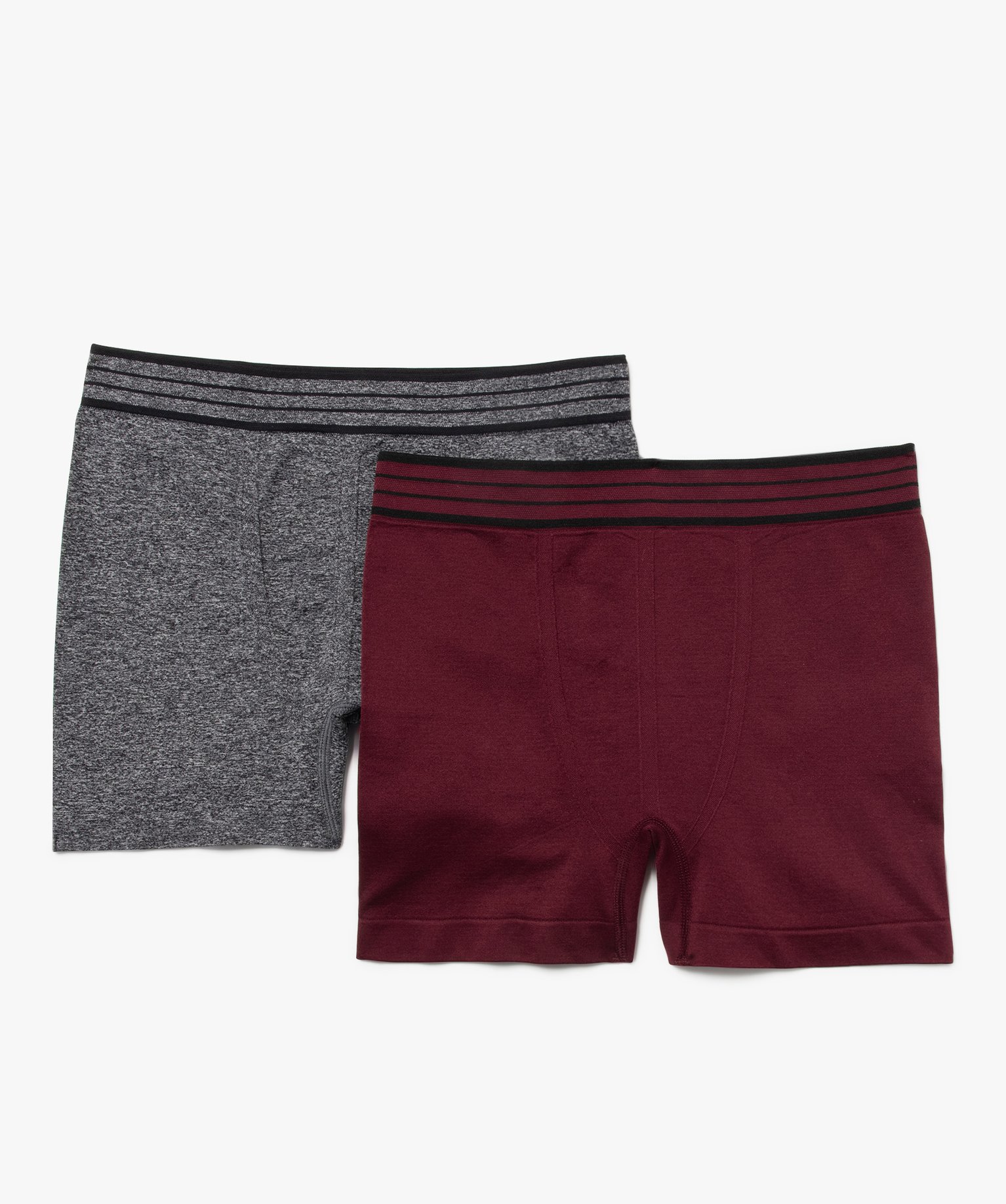 Boxer en maille extensible sans coutures uni homme (lot de 2) gris | GEMO
