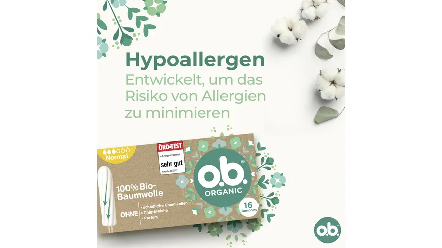 o.b. Organic Tampons Normal