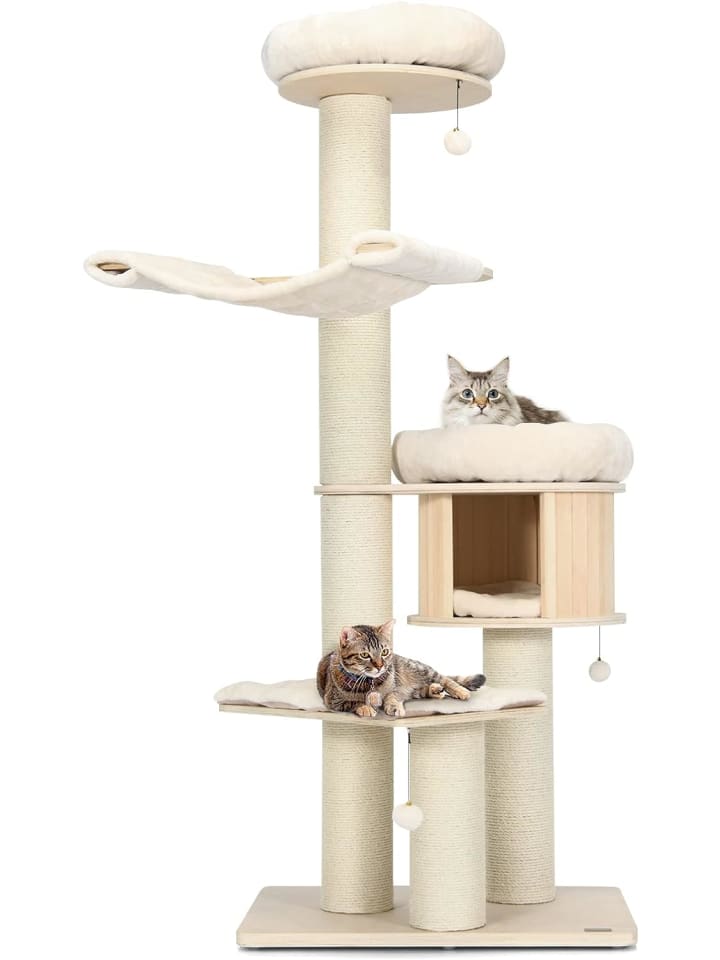 COSTWAY 174cm Kratzbaum in Beige günstig kaufen onesize
