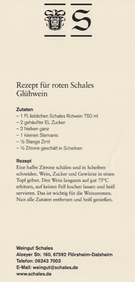 2019 DAS ORIGINAL Glühwein-Set zum Selbermachen für roten Glühwein süß - Weingut Schales