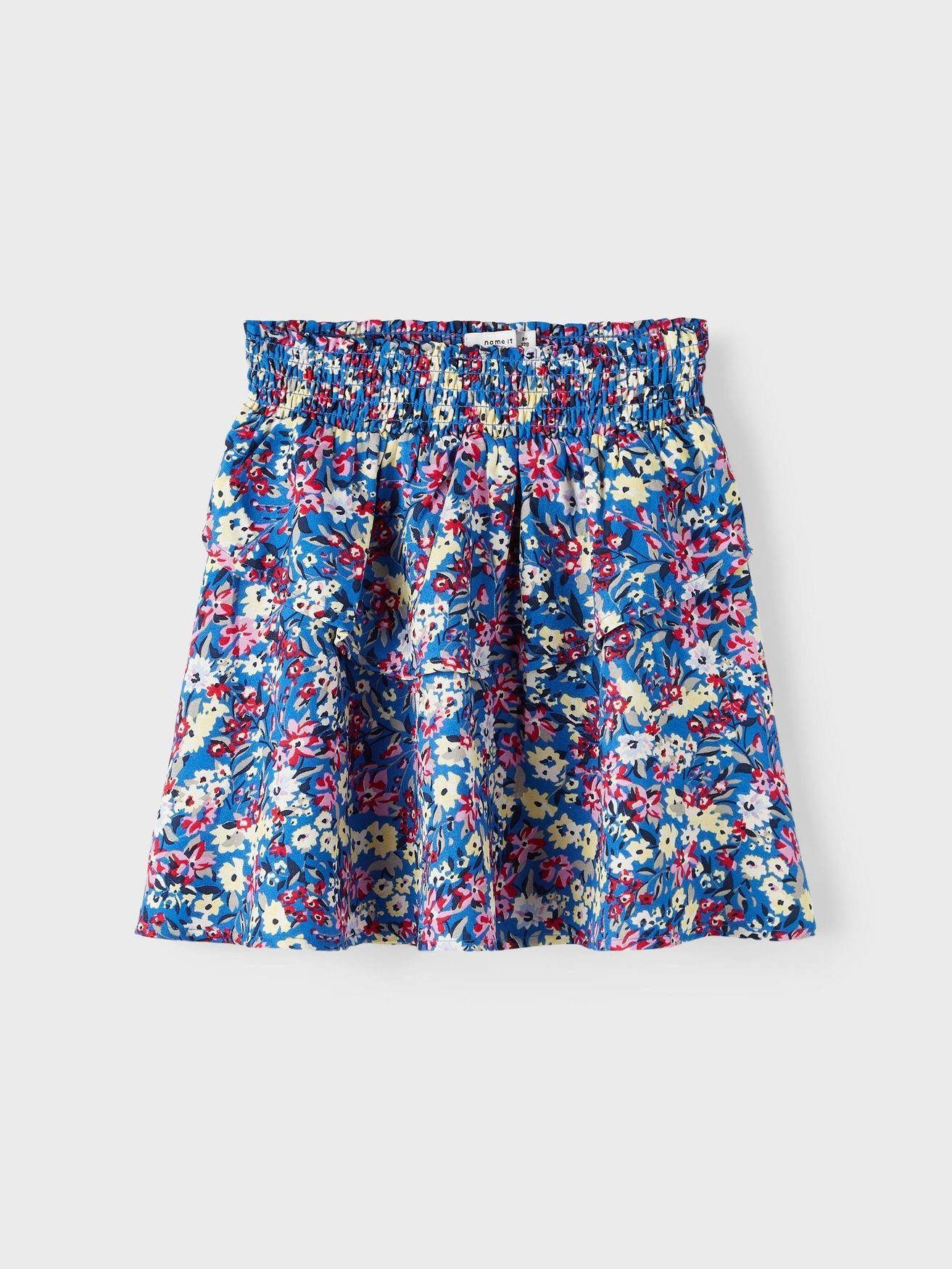Name It Sommerrock Blumenprint Falten Rock mit Gummibund NKFNELLY 5099 in Navy