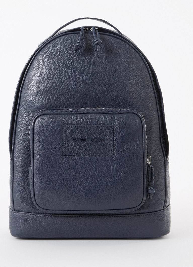 Kožený batoh Emporio Armani s přihrádkou na 13palcový notebook
