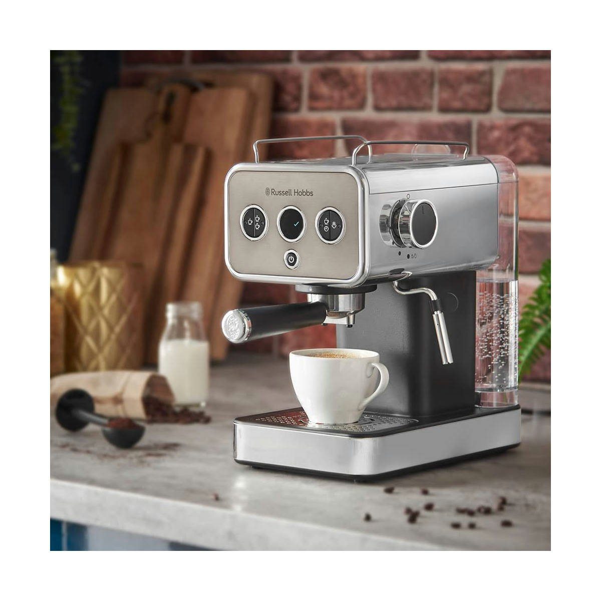 RUSSELL HOBBS Espressomaschine Distinction 26452-56 Edelstahl Titanium