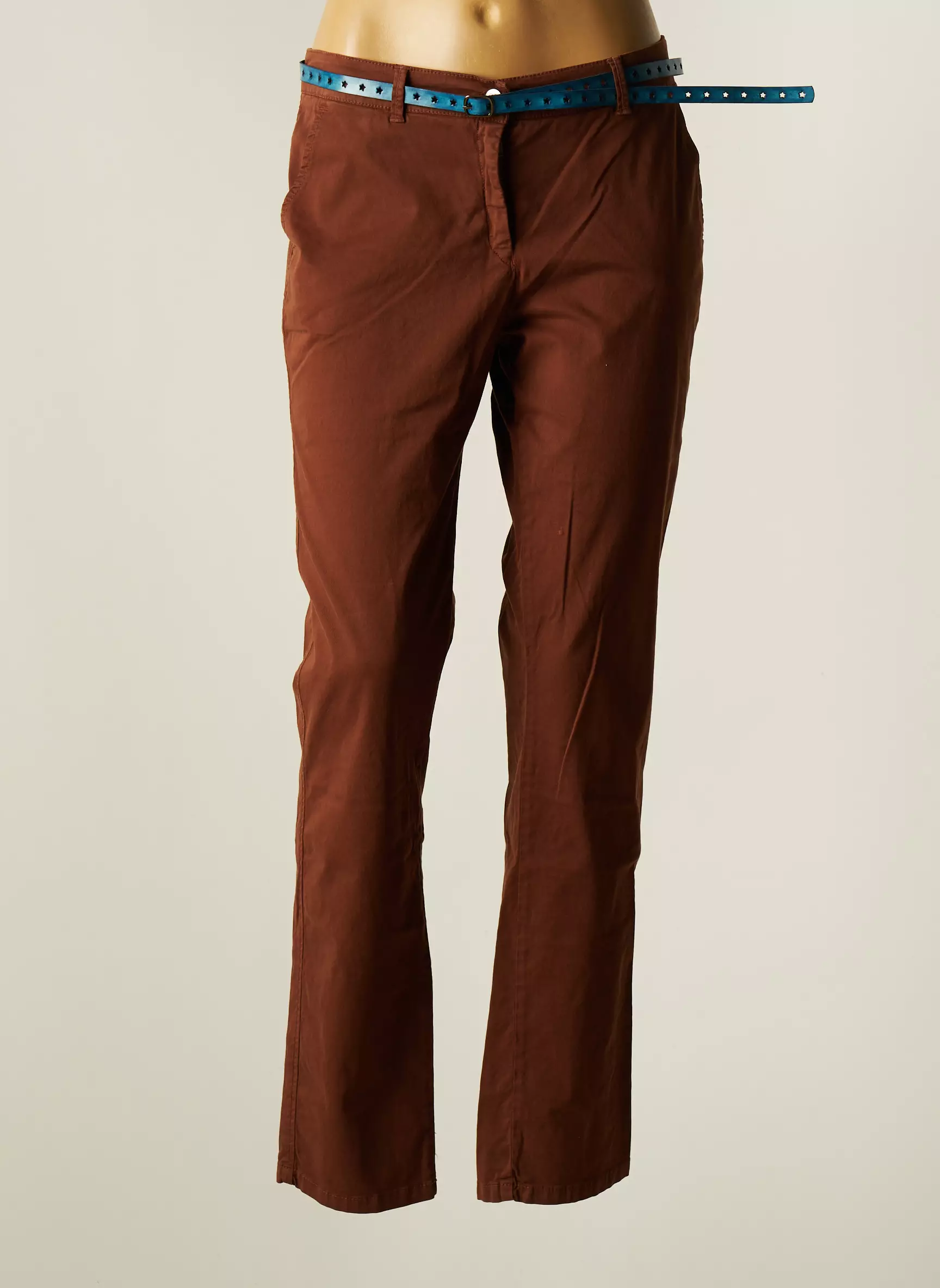 Voodoo Pantalons Chino Femme couleur marron