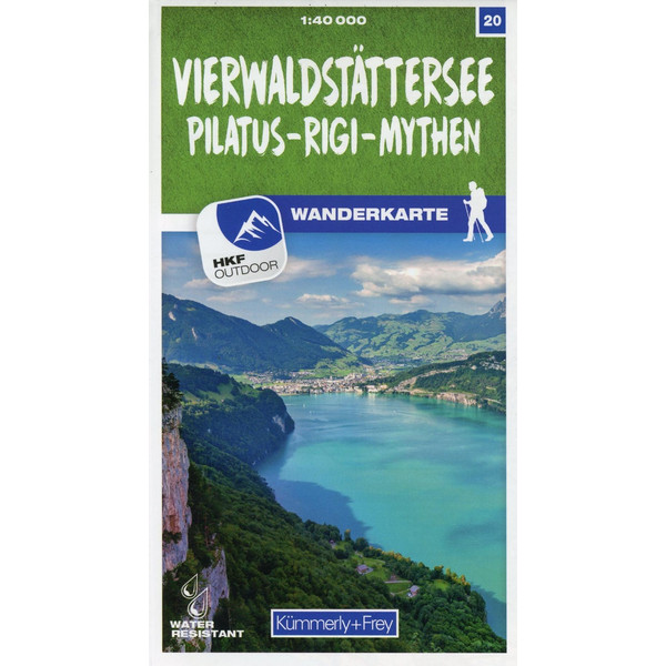 Vierwaldstättersee / Pilatus - Rigi - Mythen 20 Wanderkarte 1:40 000 matt laminiert - Wanderkarte