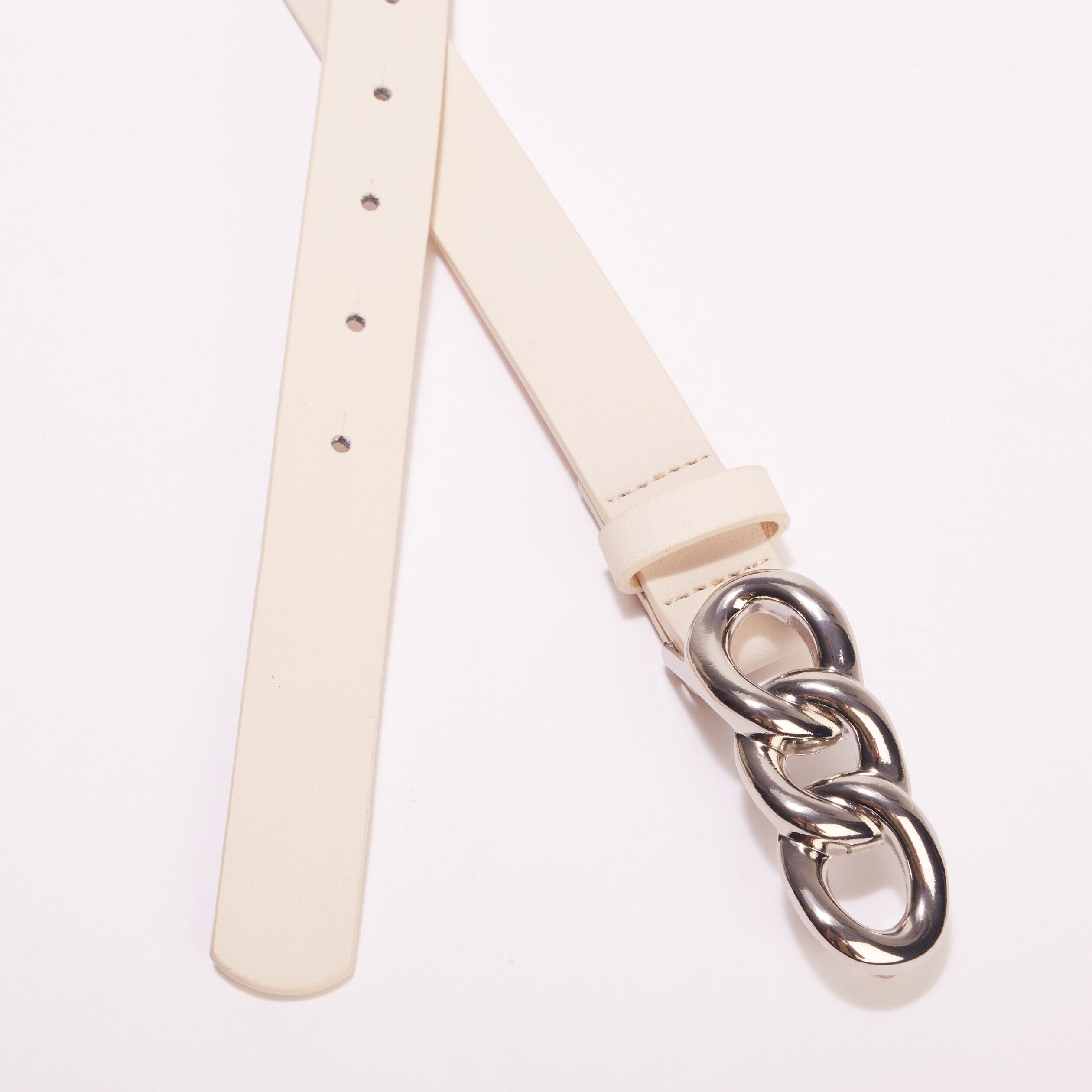 Ceinture fine 3 anneaux sable femme | Cache Cache