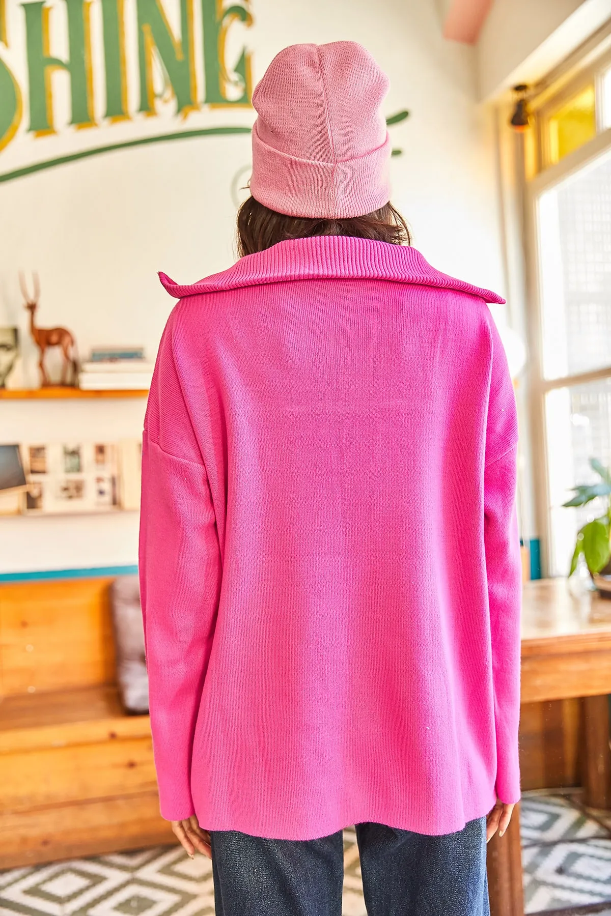 Olalook  Pullover - Rosa - Oversized
