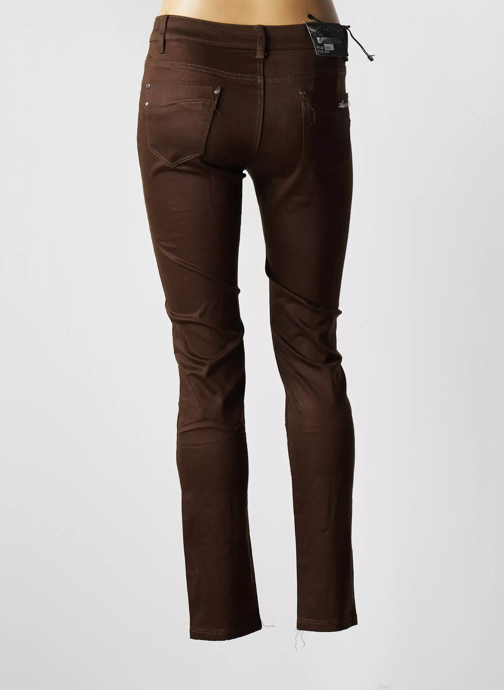 X Max Pantalons Slim Femme couleur marron