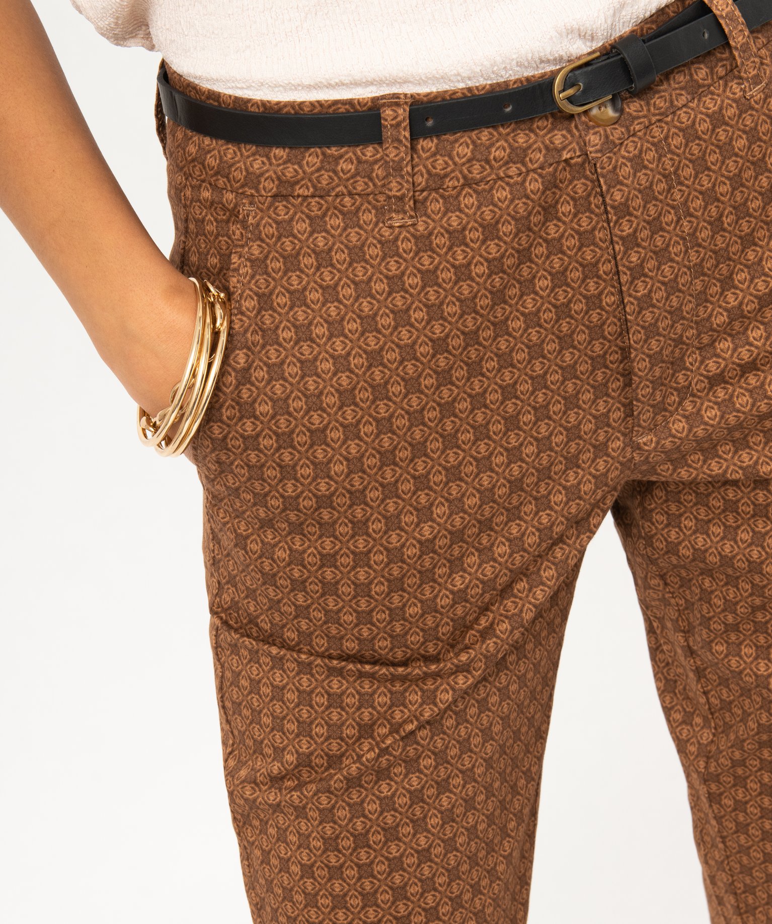 Pantalon imprimé longueur 7/8ème femme imprime | GEMO
