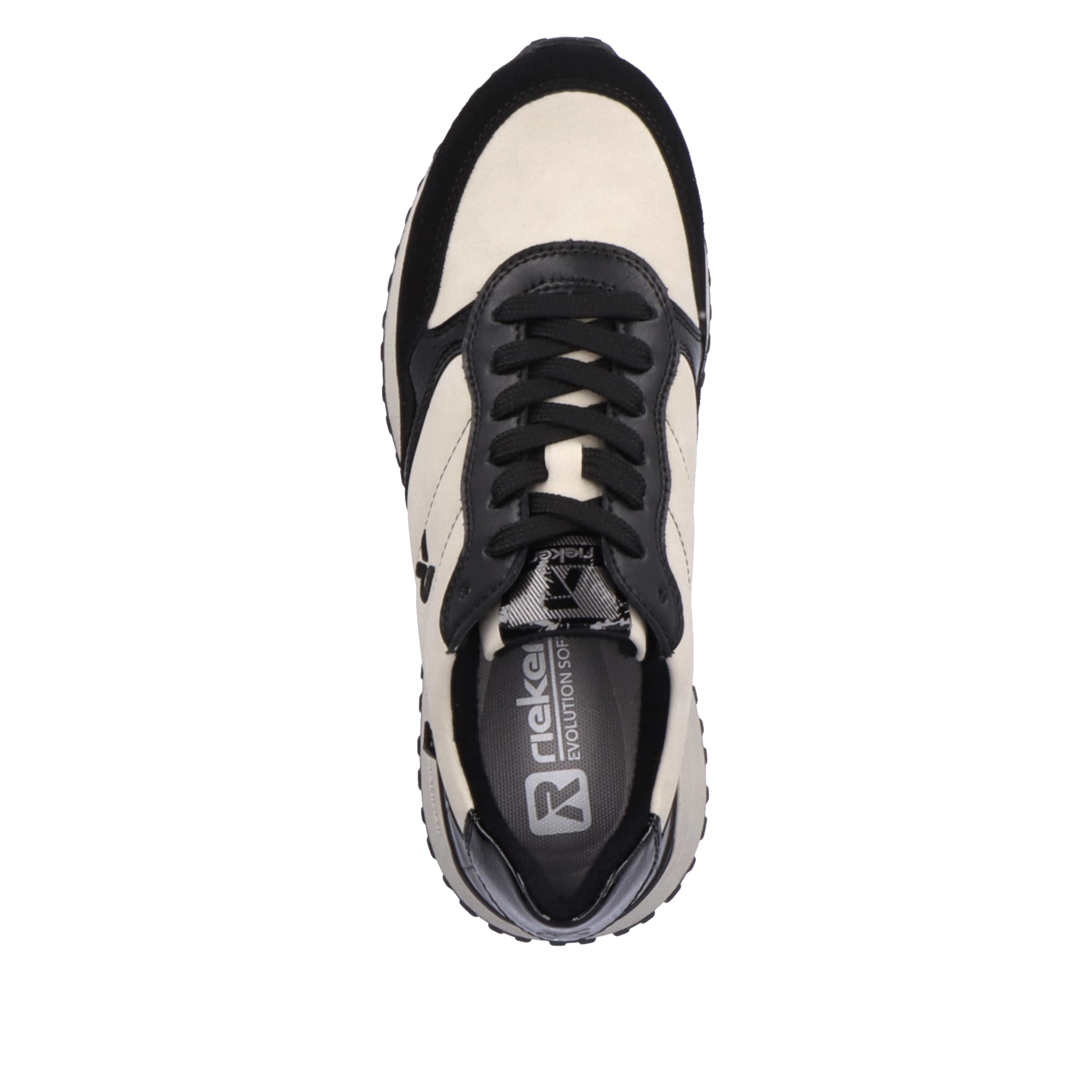 Rieker Damen Sneaker Low linen graphite