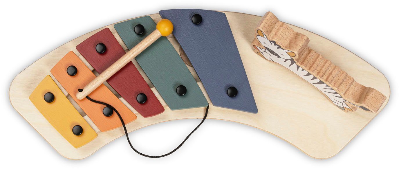 Hauck Hochstuhltablett Alpha Play Music Set Zebra, Holz, Kunststoff, FSC® - schützt Wald - weltweit