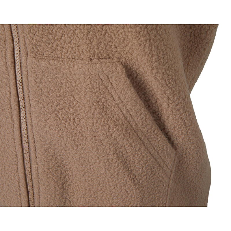 Vest str S-XL teddypile lys brun