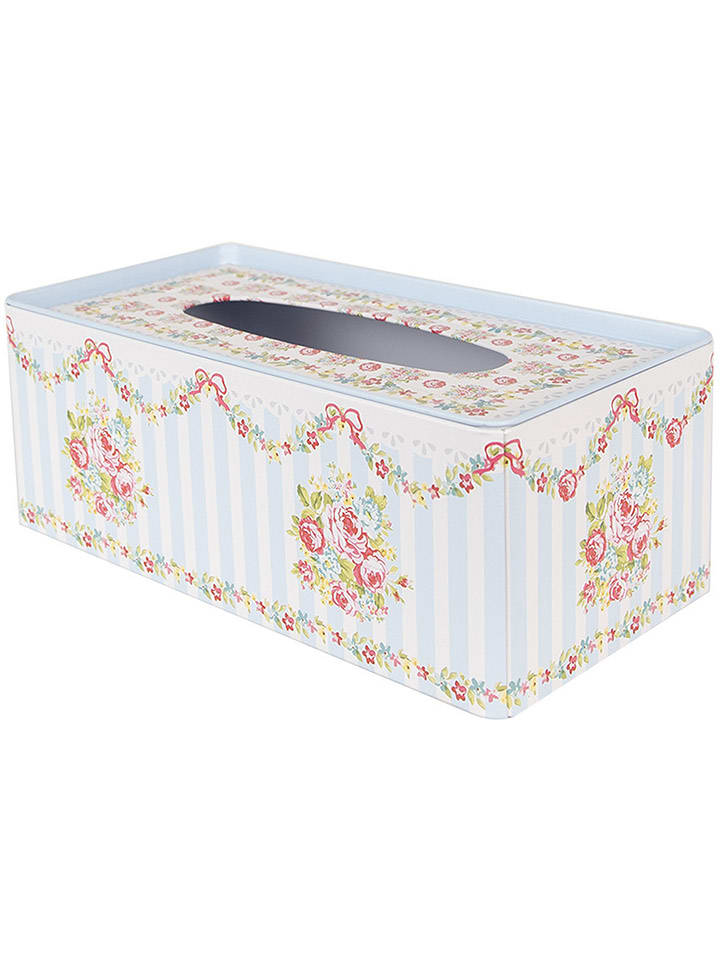 Clayre & Eef Taschentuchbox in Hellblau/ Rosa - (B)25 x (H)10 x (T)13 cm günstig kaufen onesize
