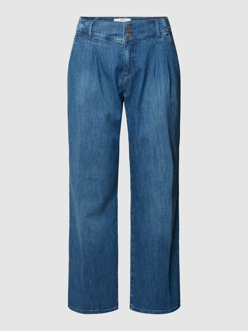 Jeans mit Label-Details Modell 'MAINE' in dunkelblau