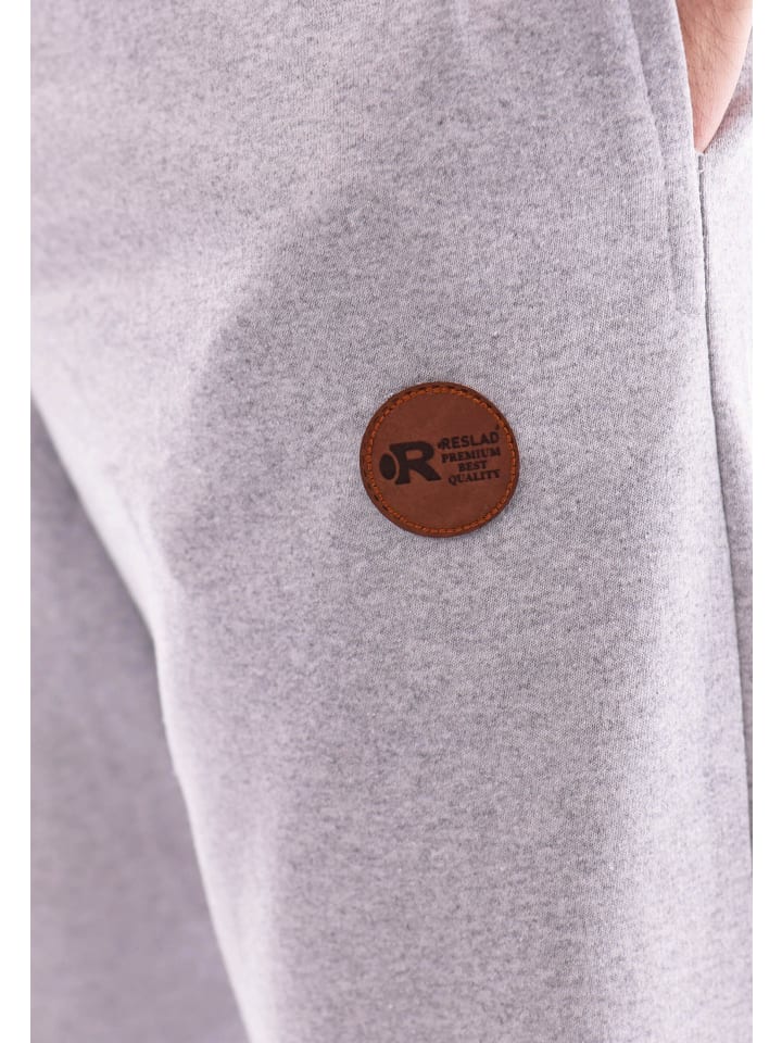 RESLAD Jogginghose Sporthose mit Brandpatch in grau günstig kaufen