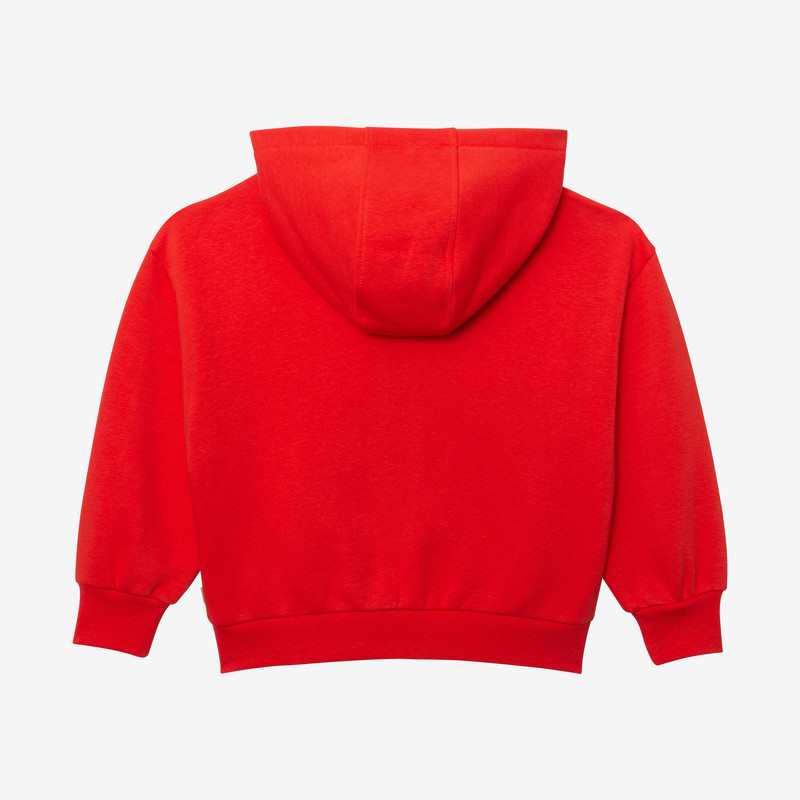 Sweat fille logo brodé rouge en coton recyclé Catimini