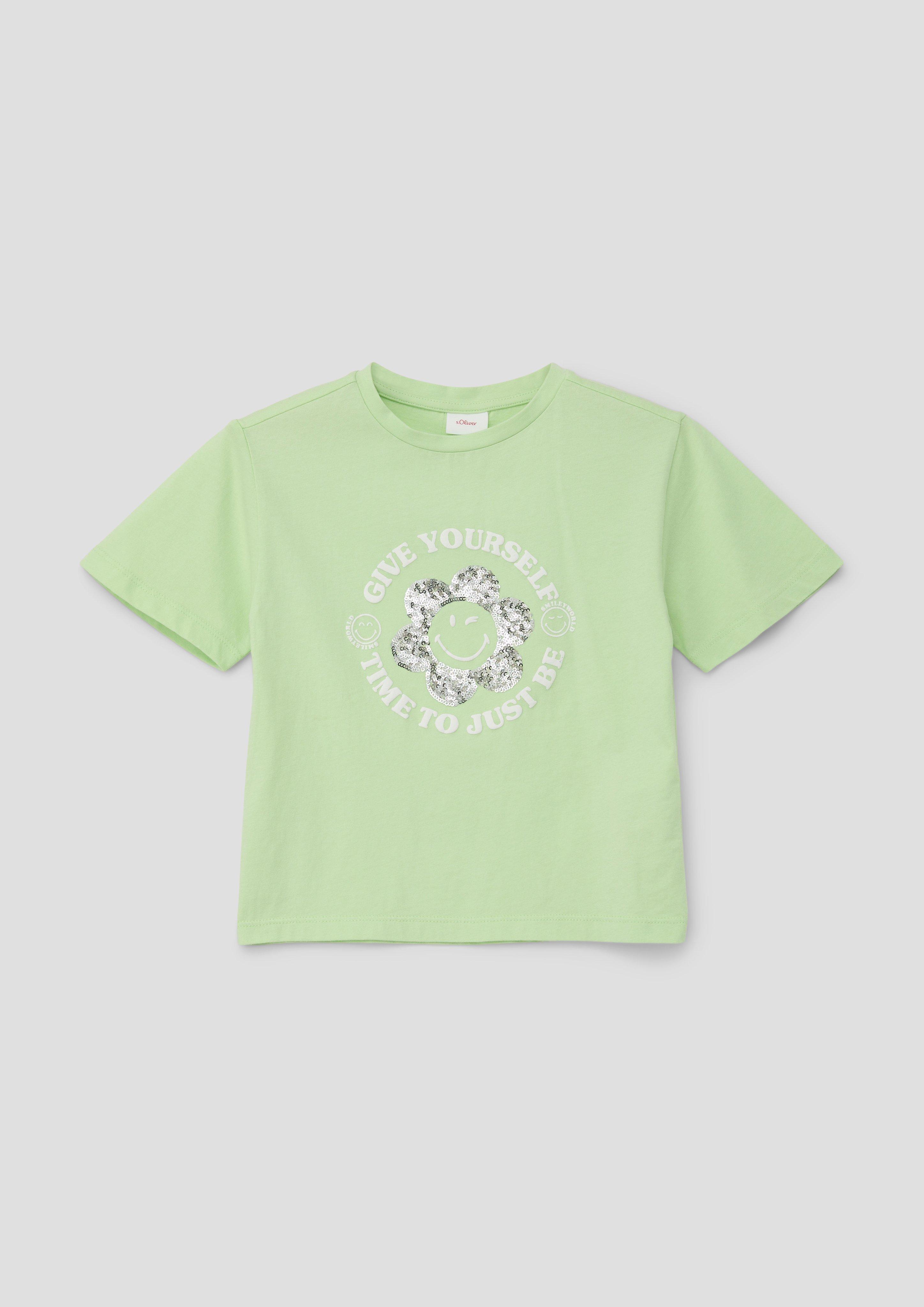 Weiches T-Shirt mit Smiley-Frontprint  2142058-7250