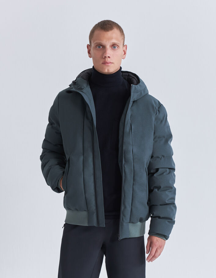 Doudoune bitume nylon granité WATERPROOF BREATHABLE Homme