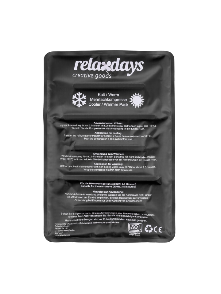 relaxdays Kühlpad in Schwarz - (B)25 x (H)2 x (T)36 cm günstig kaufen onesize