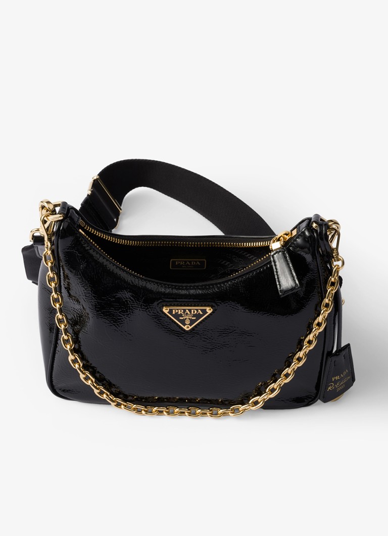 Prada Re-Edition 2005 patent leather shoulder bag