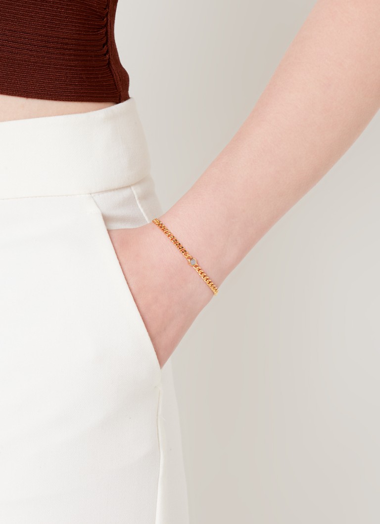 Missoma Birthstone bracelet March gold plated