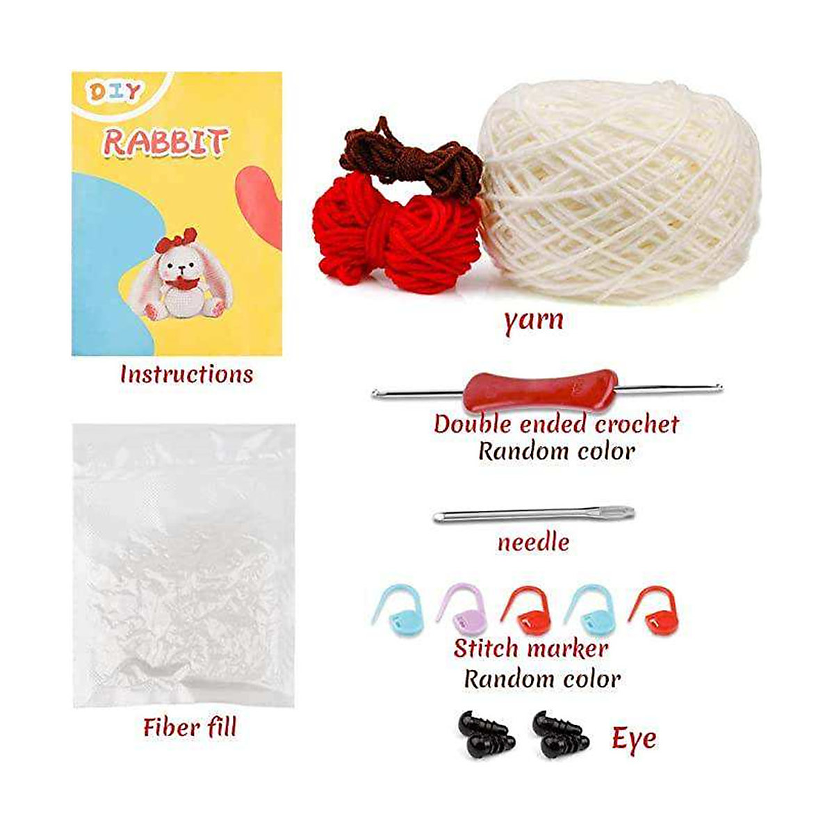 Hase Kaninchen Häkelset für Anfänger Erwachsene und Kinder Häkelsets für Kinder