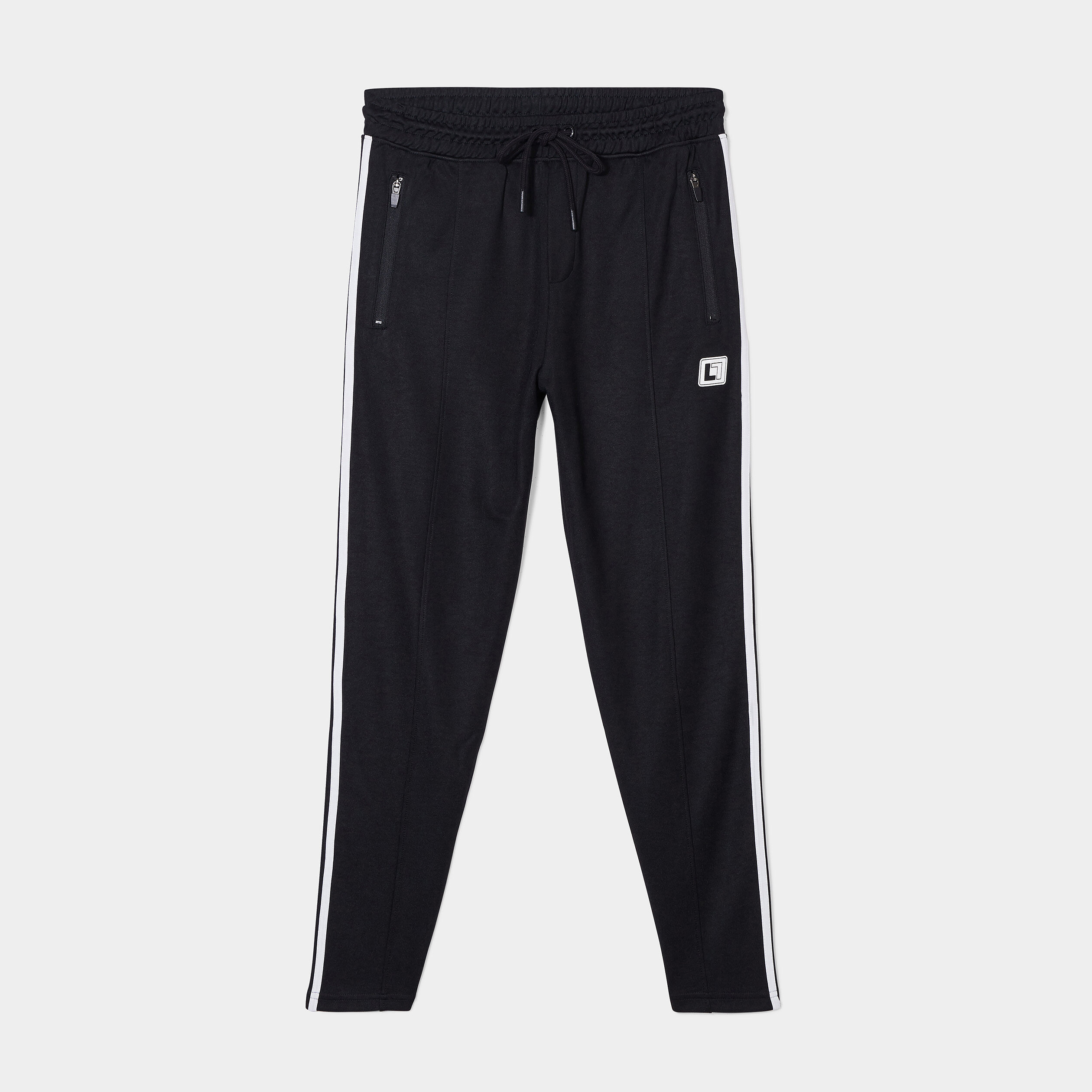 Pantalon de jogging stretch bandes côtés noir homme | La Halle