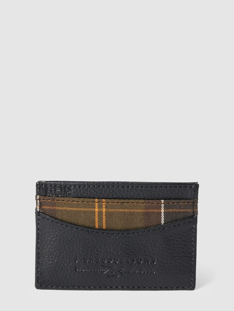 Kartenetui mit Tartan-Karo in schwarz