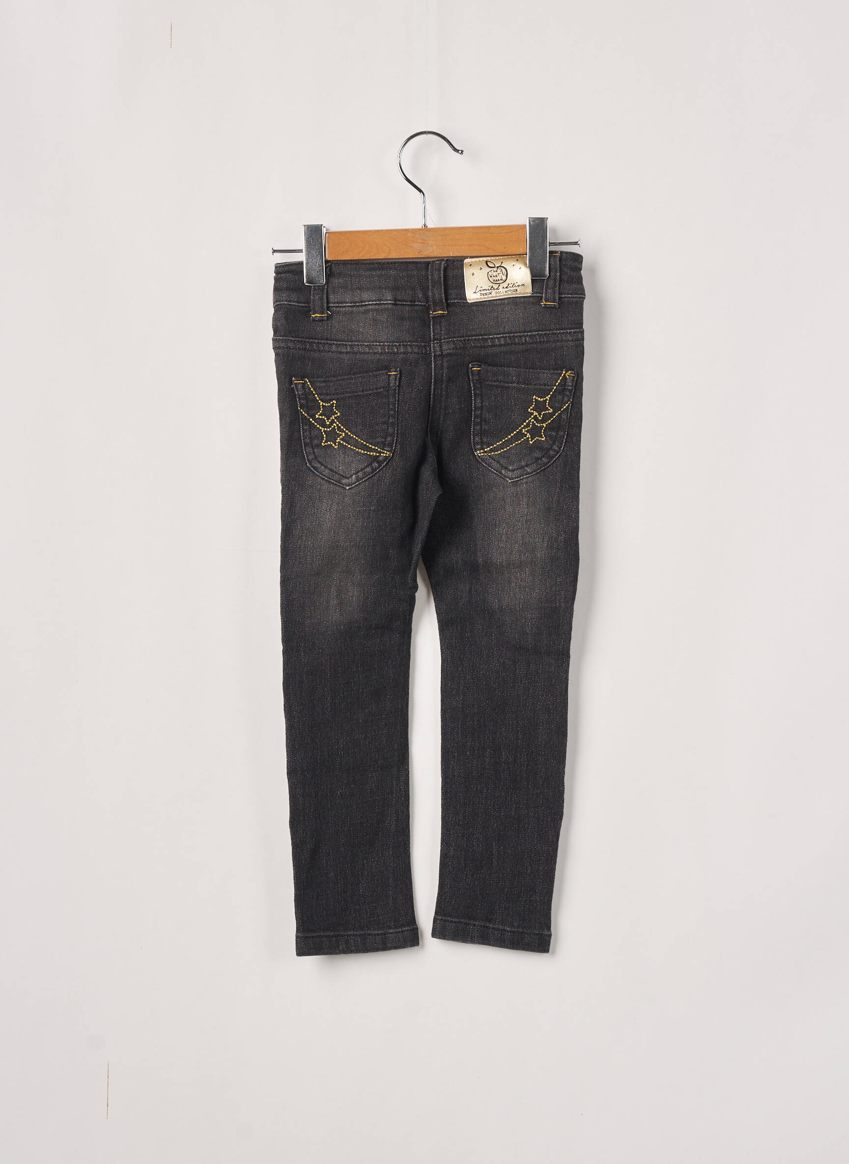 3 Pommes Jeans Coupe Slim Fille couleur gris