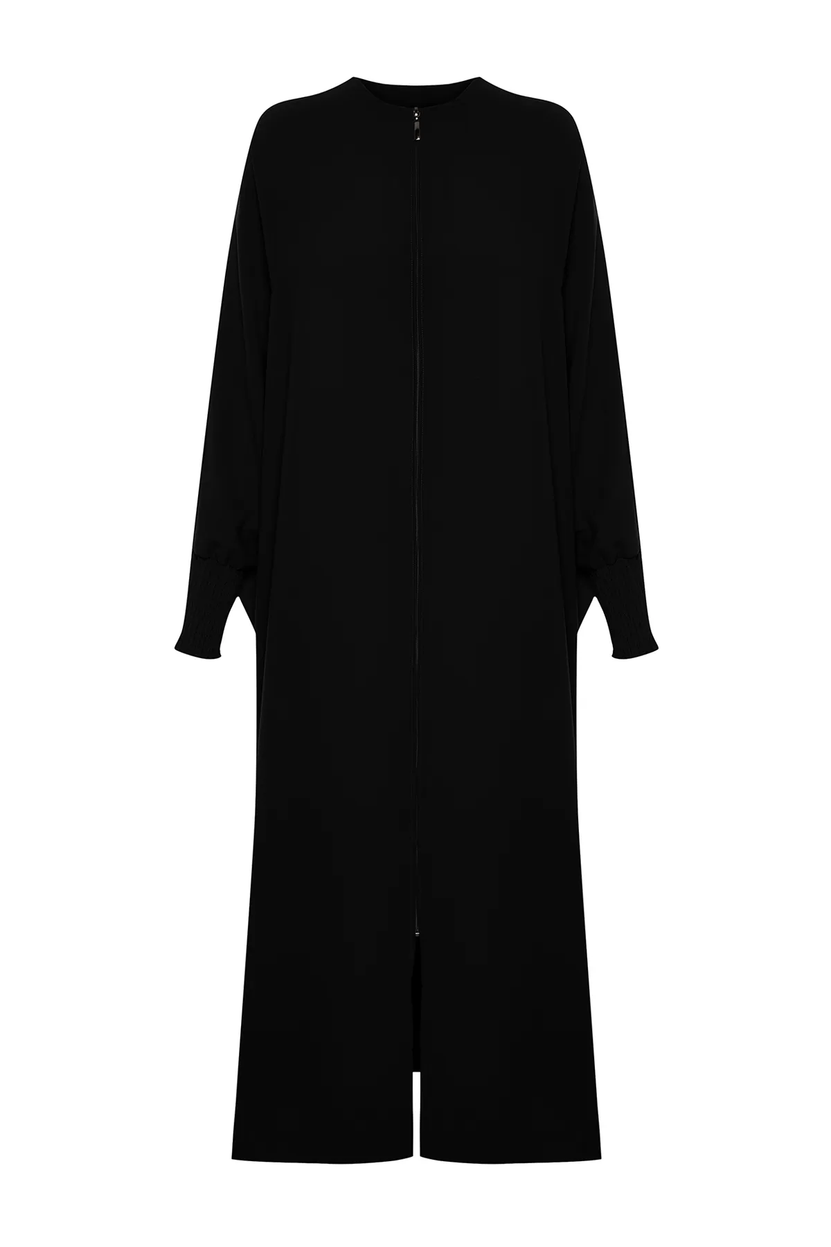Trendyol Modest  Schwarze gewebte Kappe mit Fledermausärmeln und Abaya in weiter Passform TCTSS24KF00021