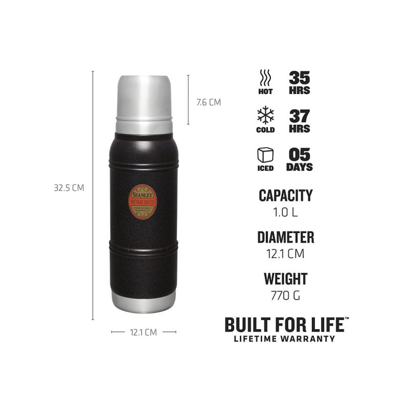 Stanley Classic Milestones Thermal Bottle 1.1qt \/1l 1920 Black Patina