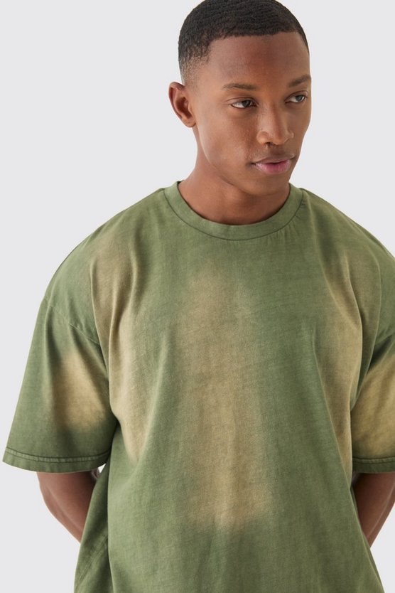 Oversize T-Shirt mit Spray-Waschung